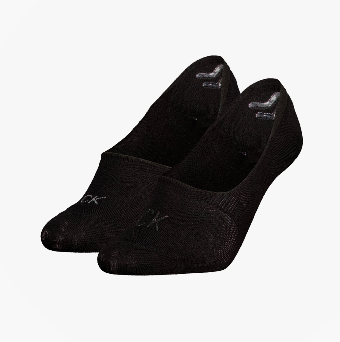 Calvin Klein 2 Pack Footie Mid Cut Womens Socks Black