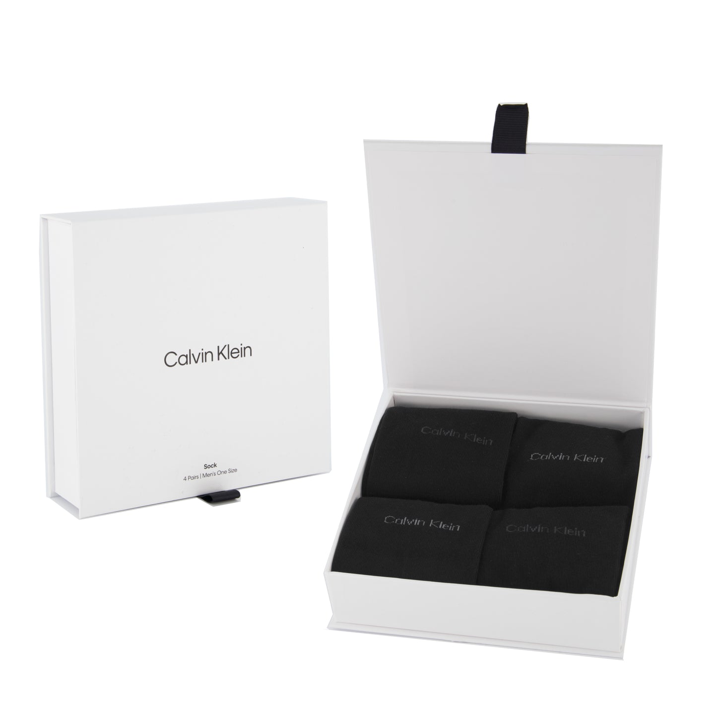 Calvin Klein 4 Pack Giftboxed Classic Mens Crew Socks Black