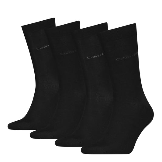 Calvin Klein 4 Pack Giftboxed Classic Mens Crew Socks Black