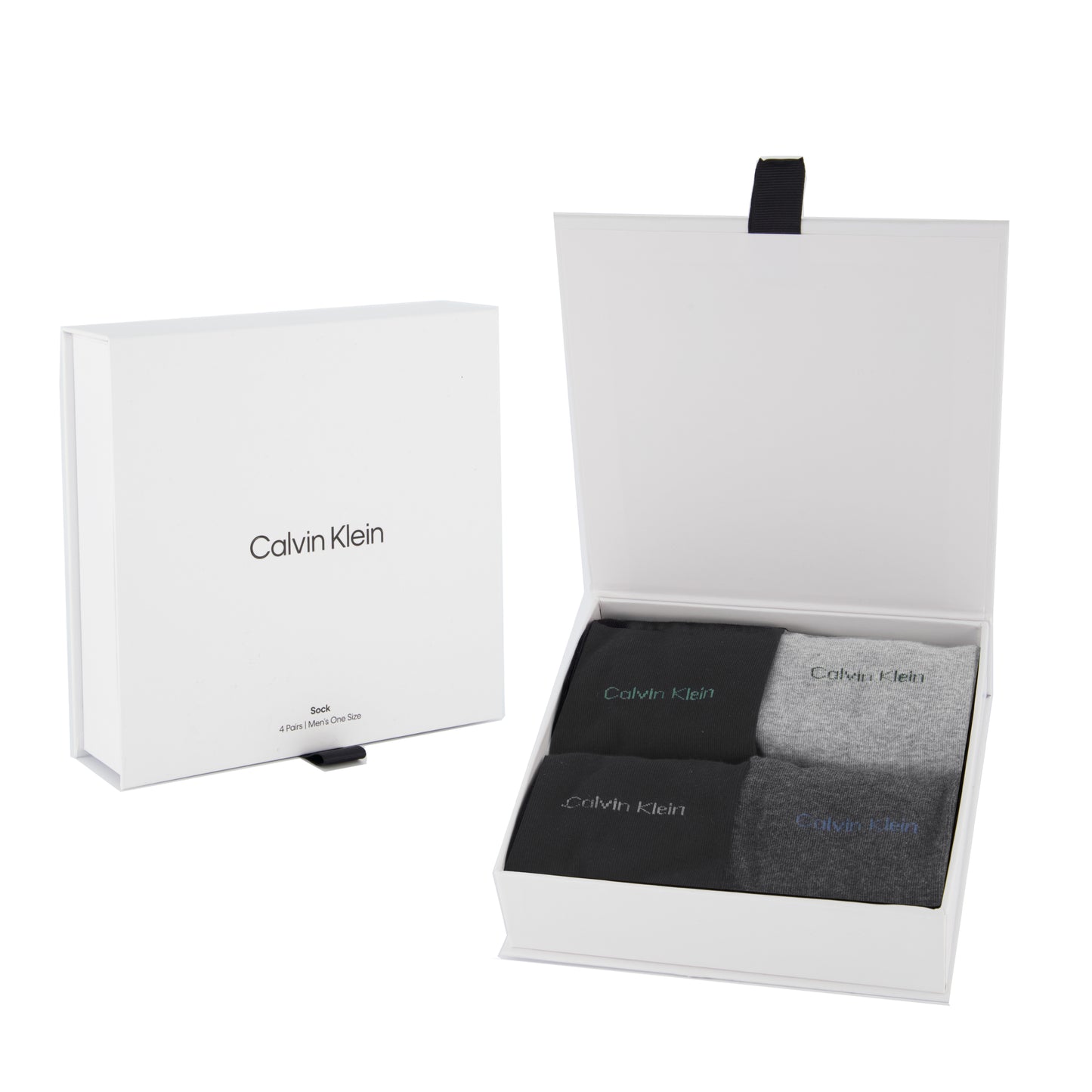 Calvin Klein 4 Pack Giftboxed Classic Mens Crew Socks Grey Combo