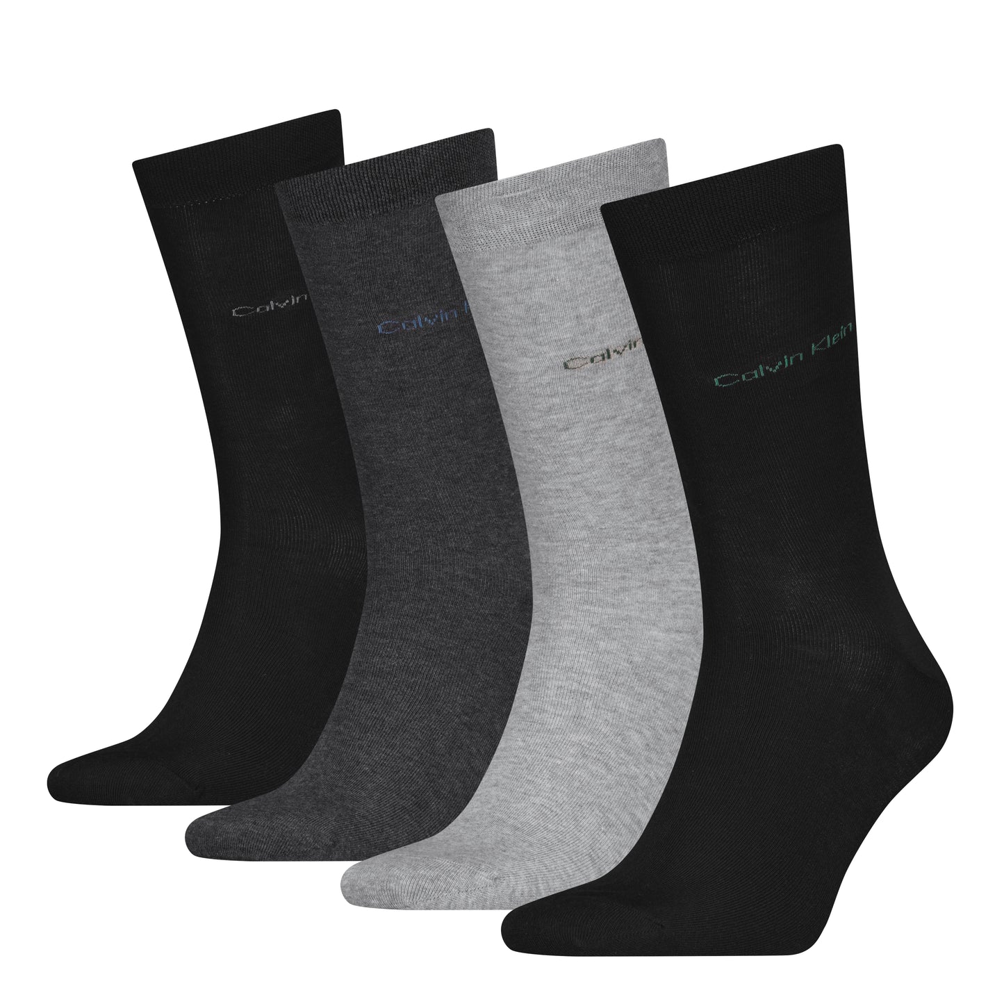 Calvin Klein 4 Pack Giftboxed Classic Mens Crew Socks Grey Combo