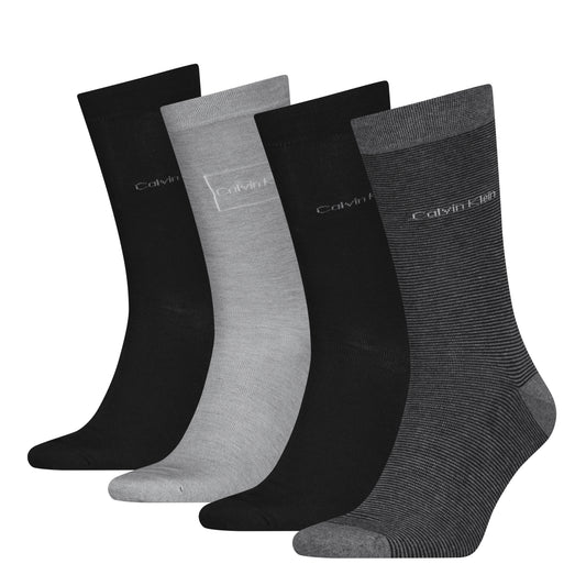 Calvin Klein 4 Pack Giftboxed Classic Mens Crew Socks Multi