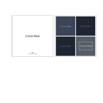 Calvin Klein 4 Pack Giftboxed Classic Mens Crew Socks Blue