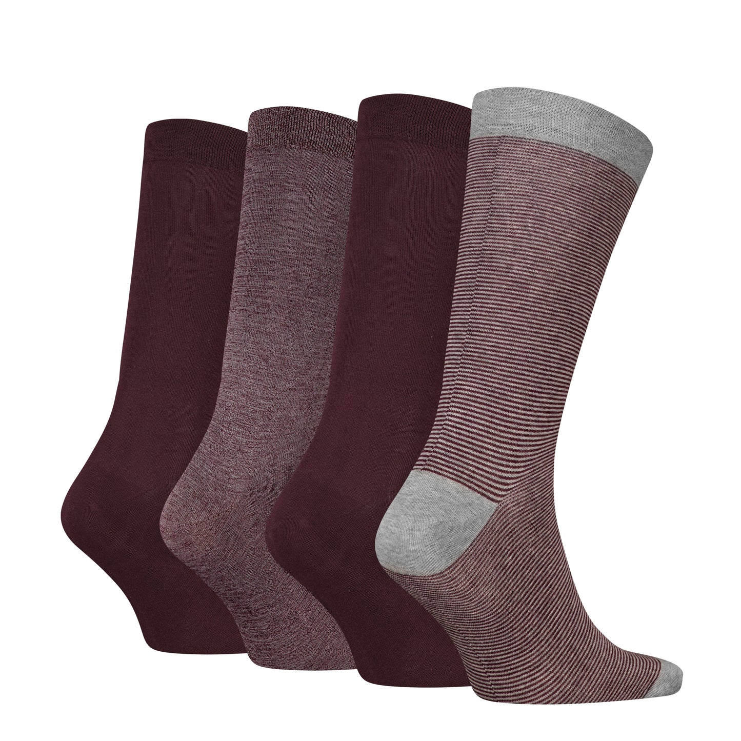 Calvin Klein 4 Pack Giftboxed Classic Mens Crew Socks Fudge/Grey Combo
