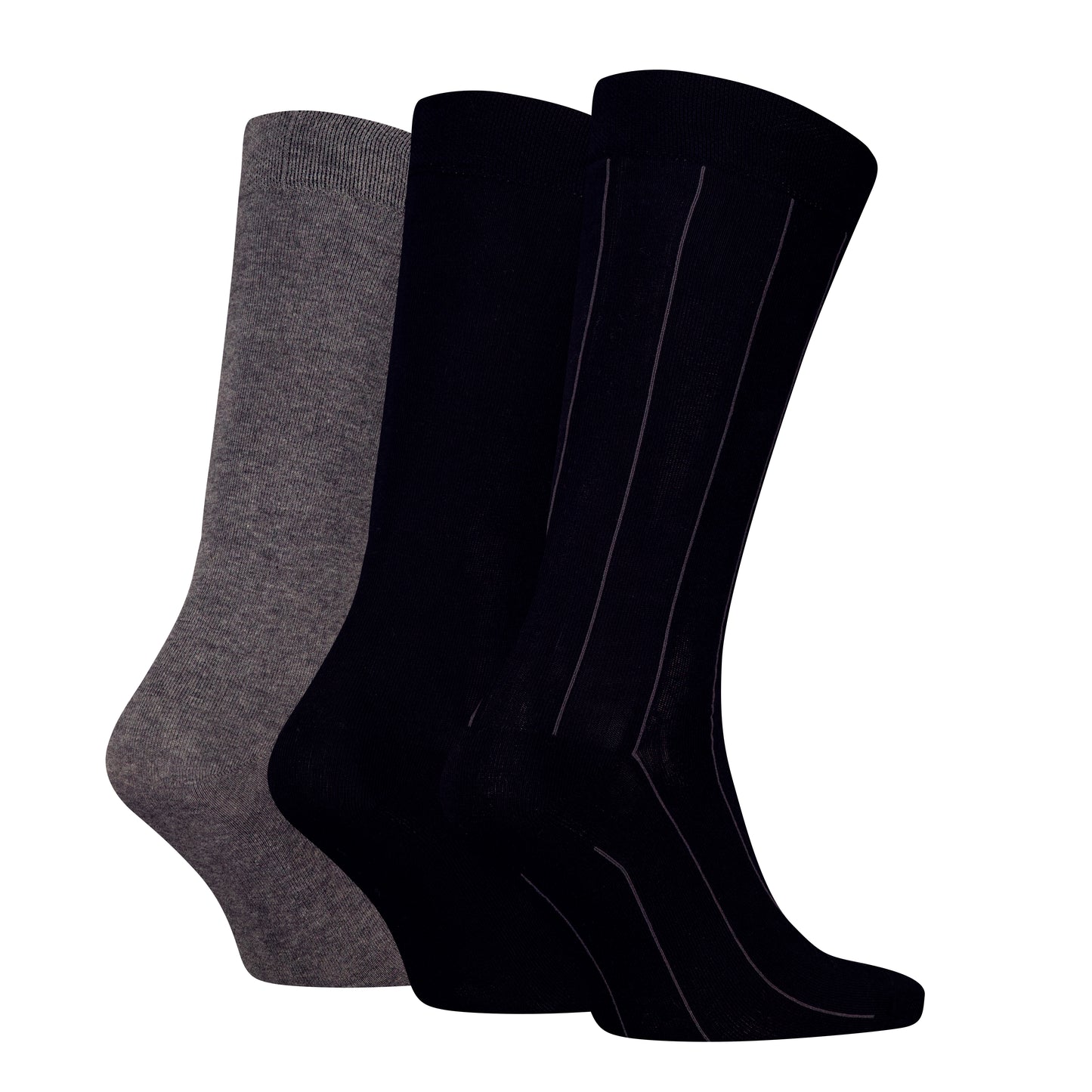 Calvin Klein 3 Pack Giftboxed Classic Mens Crew Socks Black/Grey