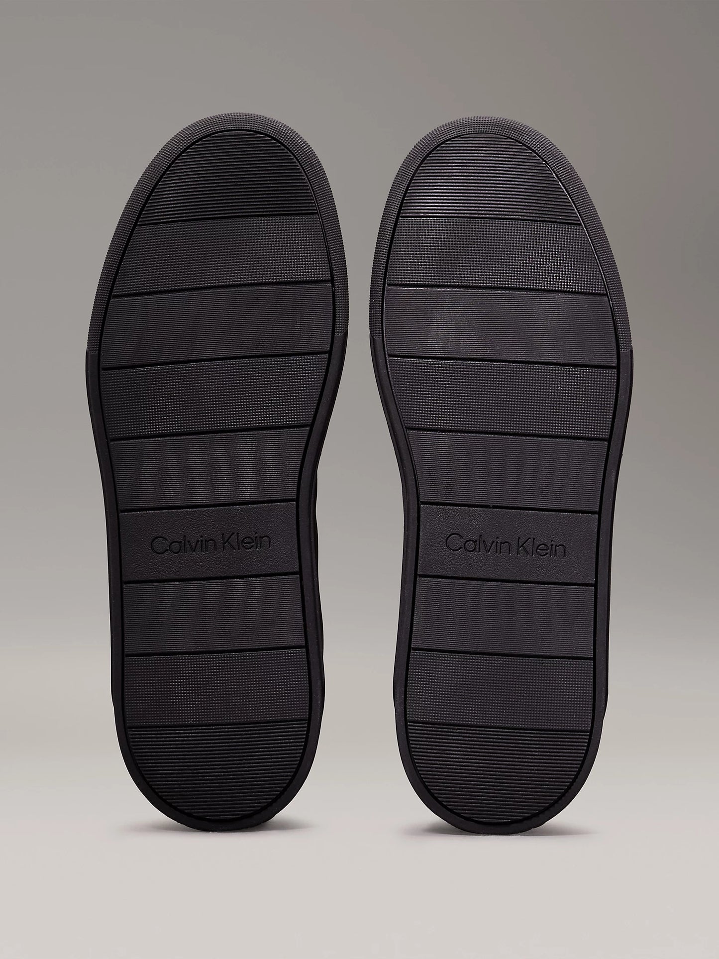 Calvin Klein LOW TOP LACE UP MIX Mens Trainers Triple Black
