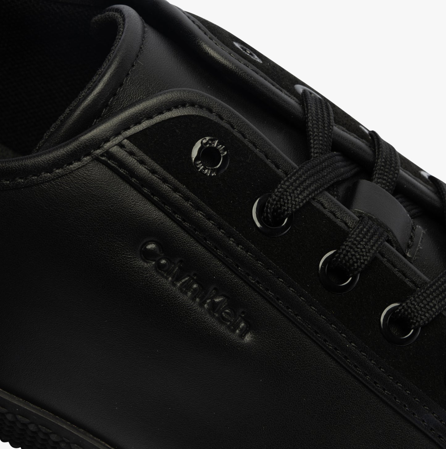 Calvin Klein LOW TOP LACE UP Mens Trainers Triple Black