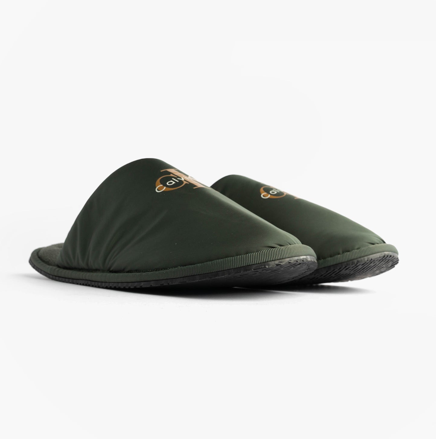 Calvin Klein HOTEL SLIPPER MONOLOGUE Mens Slippers Thyme