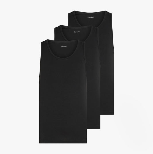 Calvin Klein 3 Pack Mens Lounge Tank Tops Black