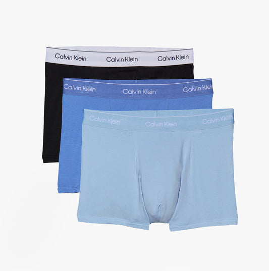 Calvin Klein ICON COTTON STRETCH 3 Pack Mens Dart Trunks Multicoloured