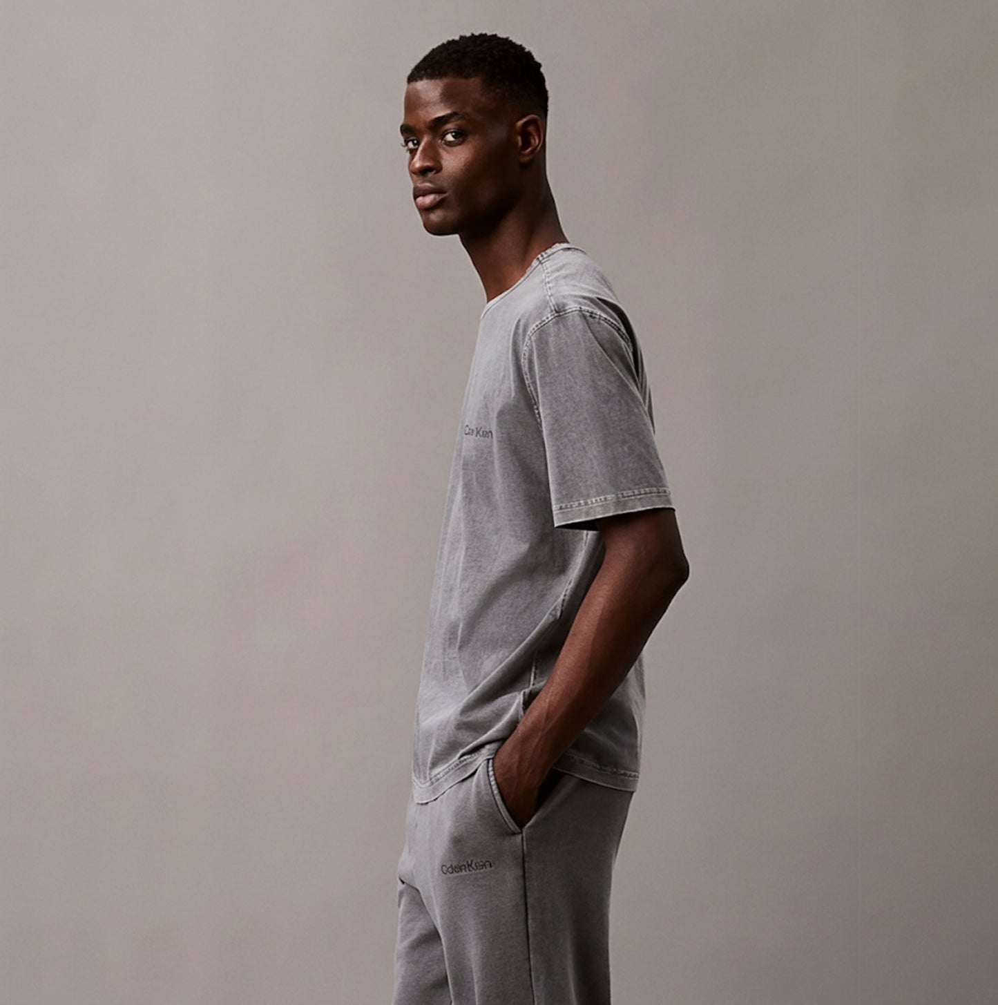 Calvin Klein 100% COTTON Mens Lounge T-Shirt Forged Iron