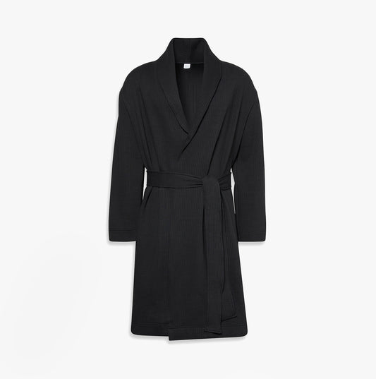Calvin Klein QUILTED ROBE Mens Bathrobes Black
