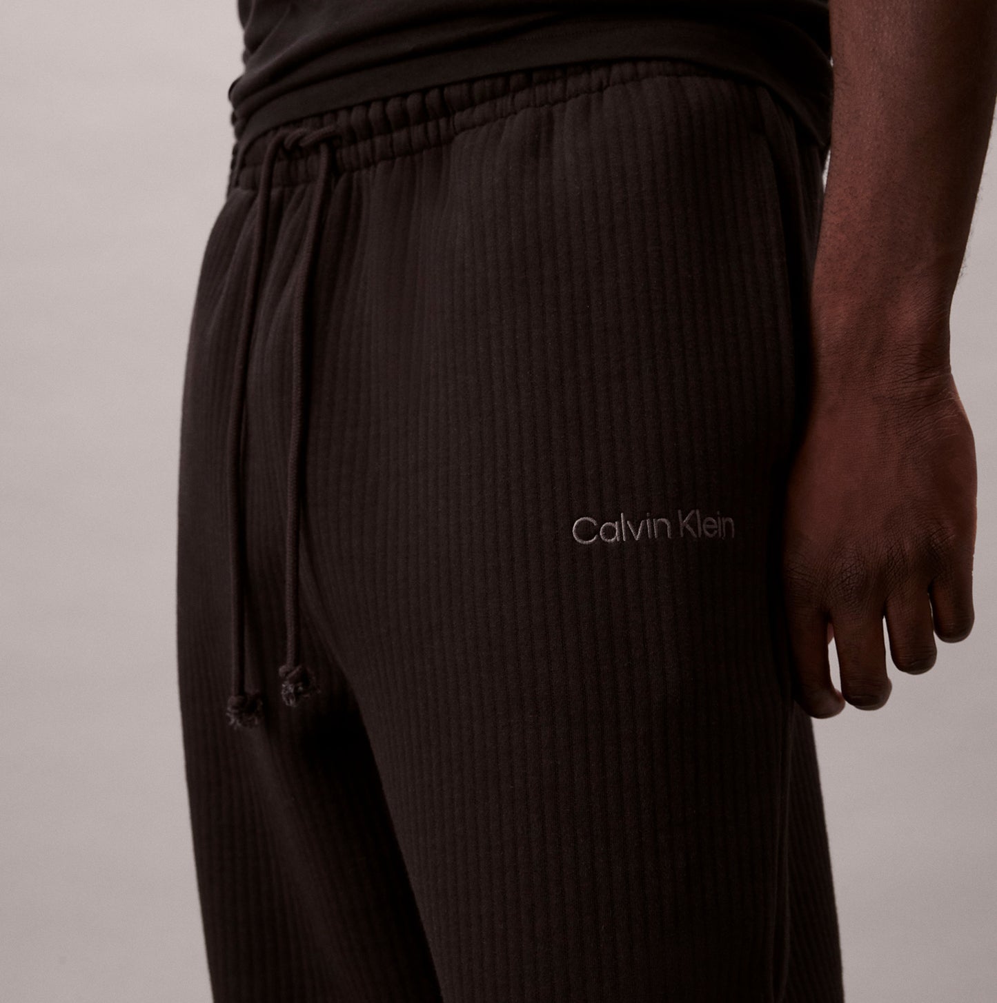 Calvin Klein QUILTED JOGGER Mens Joggers Black