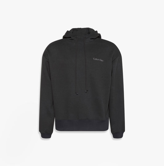 Calvin Klein QUILTED HOODIE Mens Hoodies Black