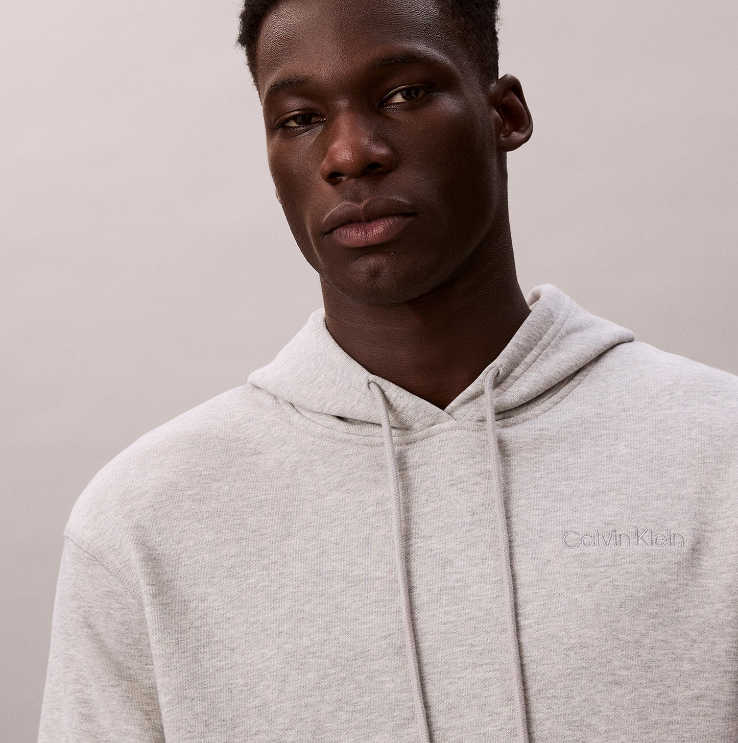 Calvin Klein L/S HOODIE Mens Hoodie Grey Heather