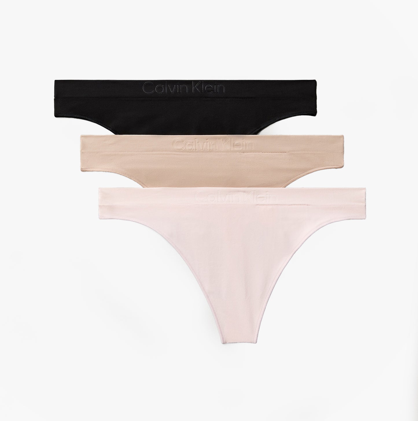 Calvin Klein Bonded Flex Seamless Womens 3 Pack Thong Multi