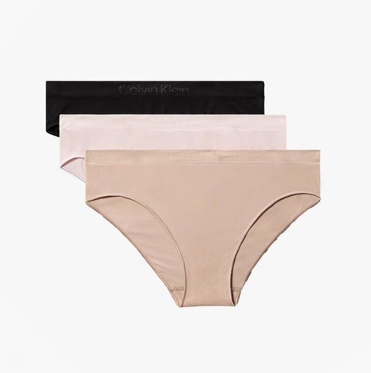 Calvin Klein BIKINI 3 PACK Womens Seamless Bikini Multicoloured
