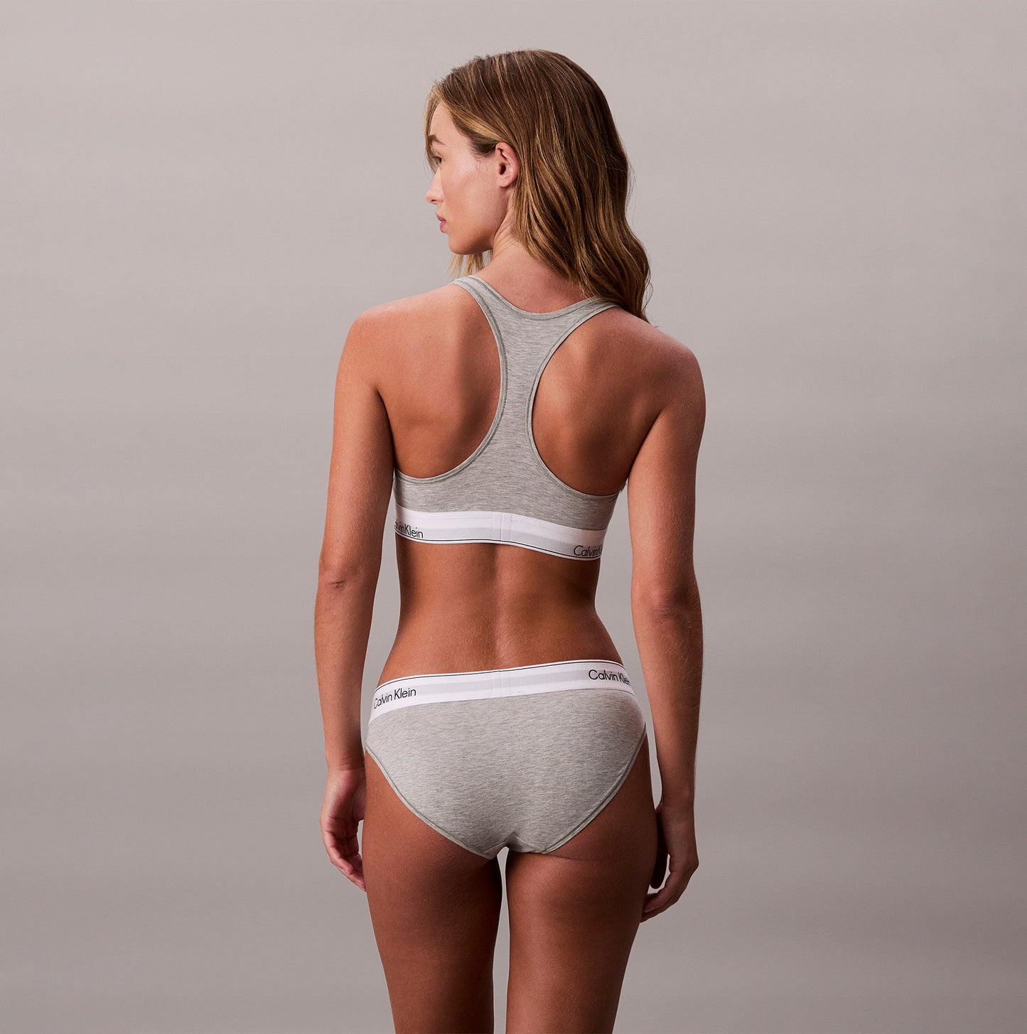 Calvin Klein Icon Cotton Modal Womens Unlined Bralette Grey