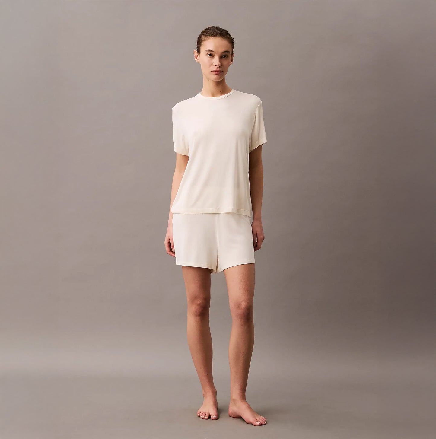 Calvin Klein ULTRA SOFT MODAL Womens Lounge T-Shirt Ivory