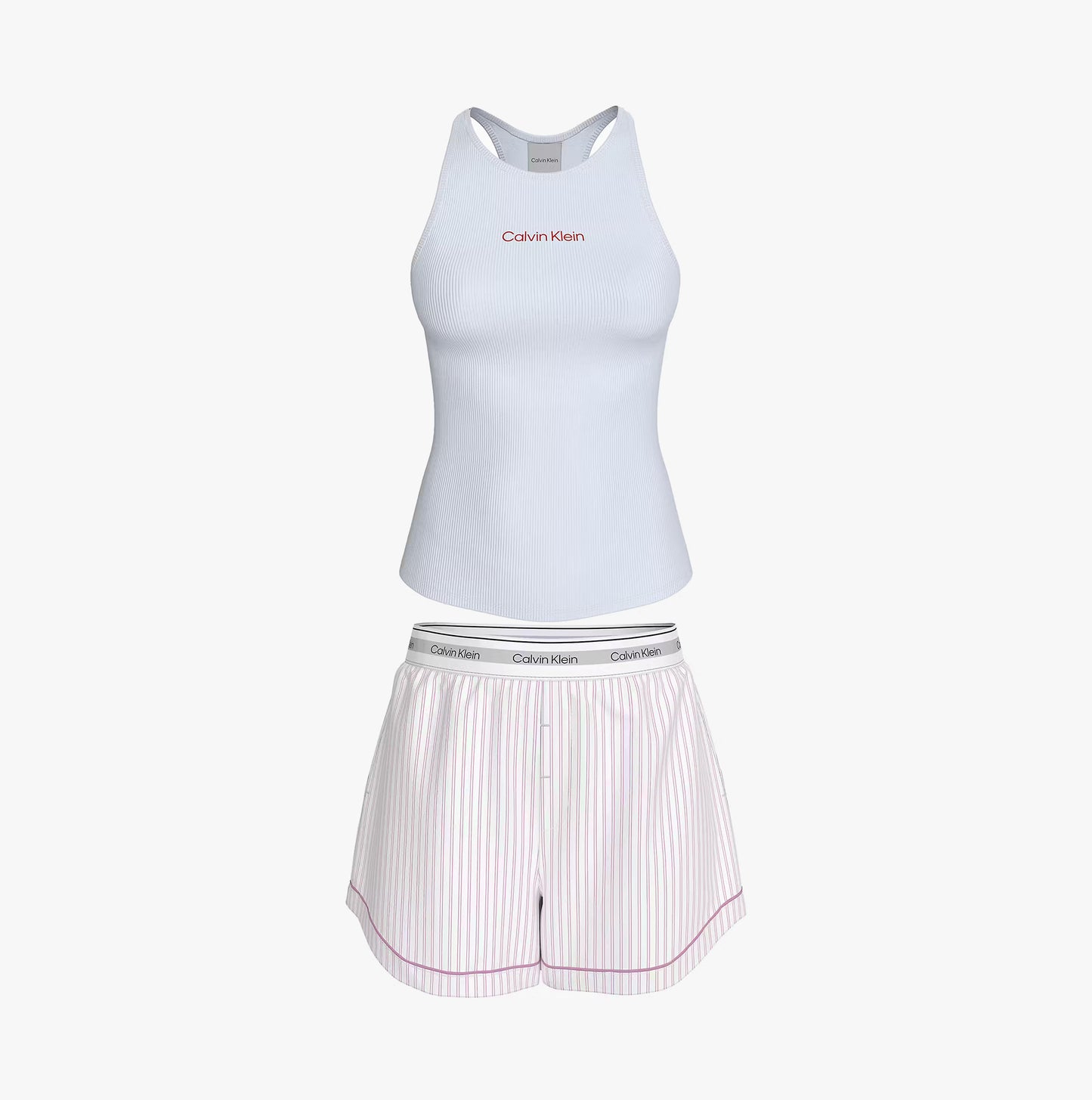 Calvin Klein V DAY TANK SHORT SET Womens White