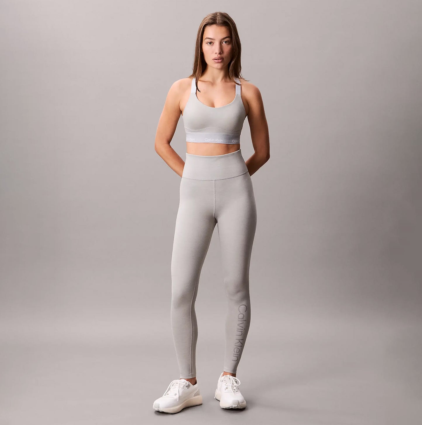 Calvin Klein LEGGING FULL Womens Full length Grey Heather