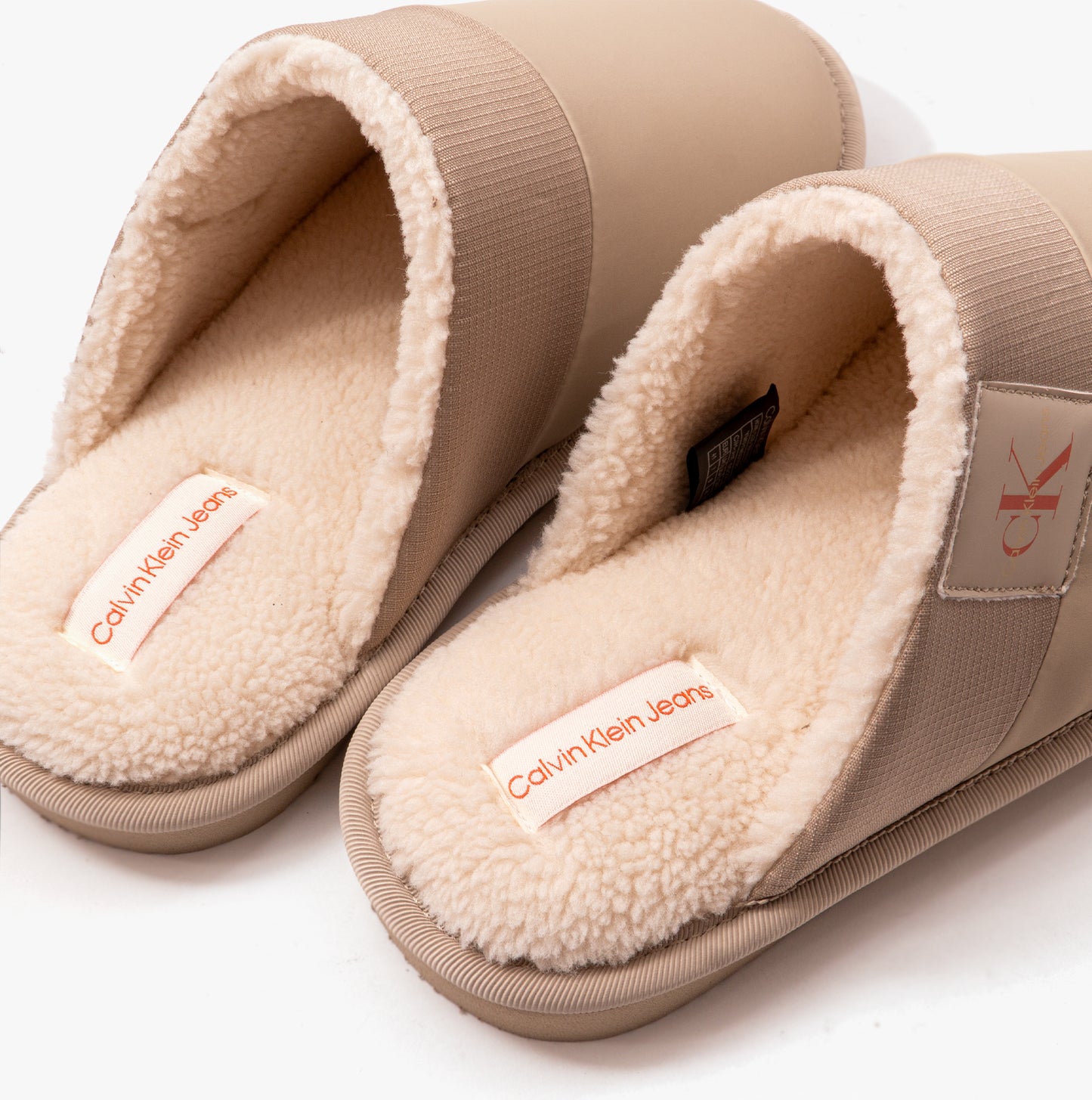 Calvin Klein HOME CLOG SURFACES Mens Slippers Taupe