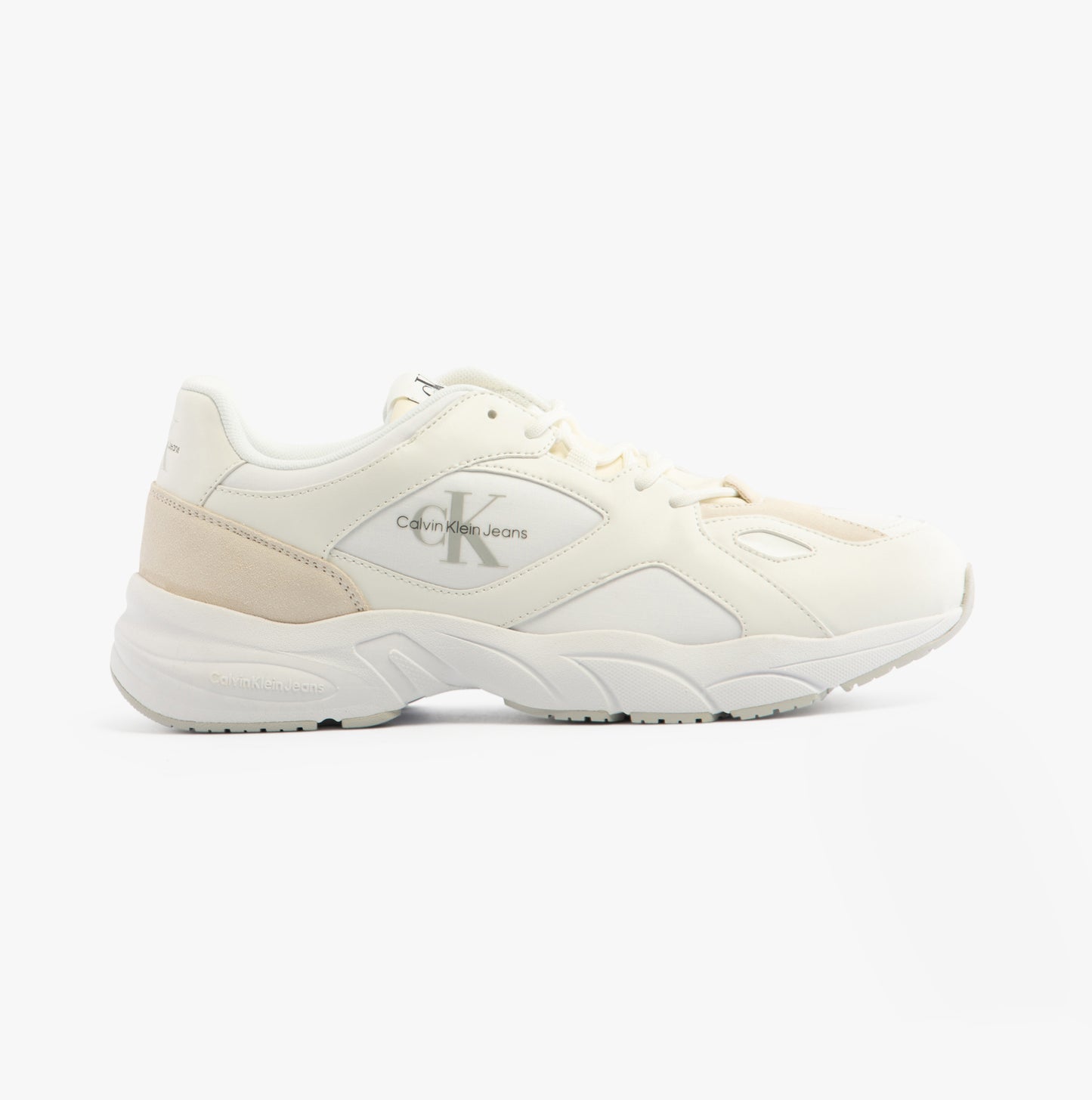 Calvin Klein RETRO TENNIS Mens Trainers White/White/Stormfront