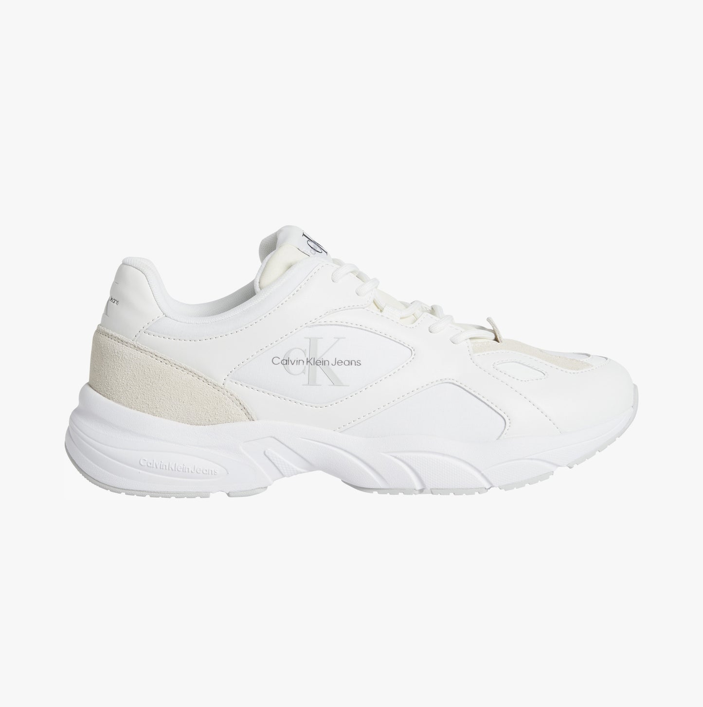 Calvin Klein RETRO TENNIS Mens Trainers White/White/Stormfront
