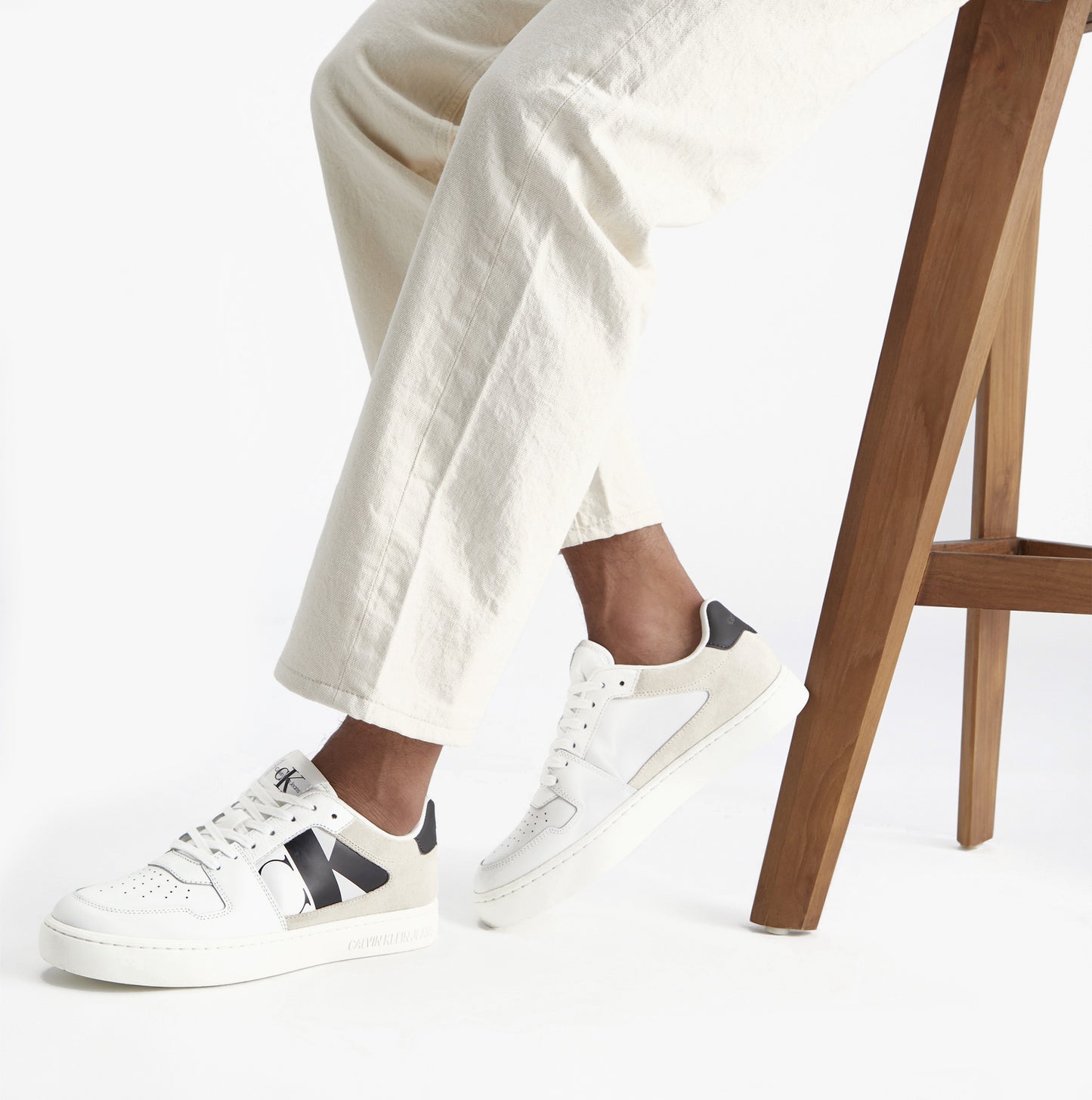 Calvin Klein CLASSIC CUPSOLE Mens Trainers Bright White/Black