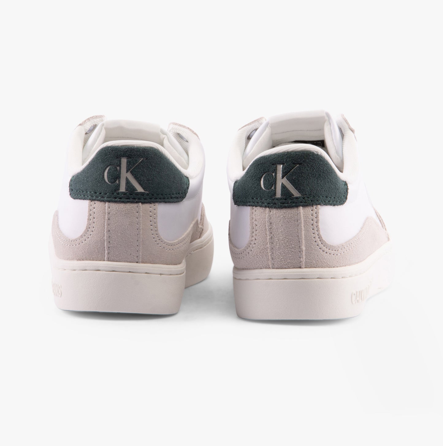 Calvin Klein CLASSIC CUPSOLE ICON Mens Trainers Bright White/Green Palm