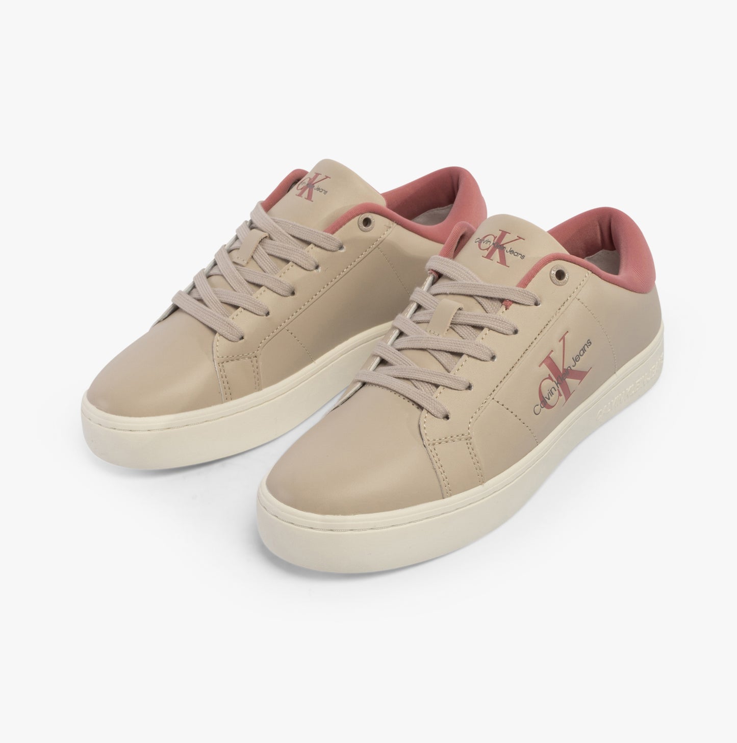 Calvin Klein CLASSIC CUPSOLE Womens Trainers Eggshell/Dusty Rose