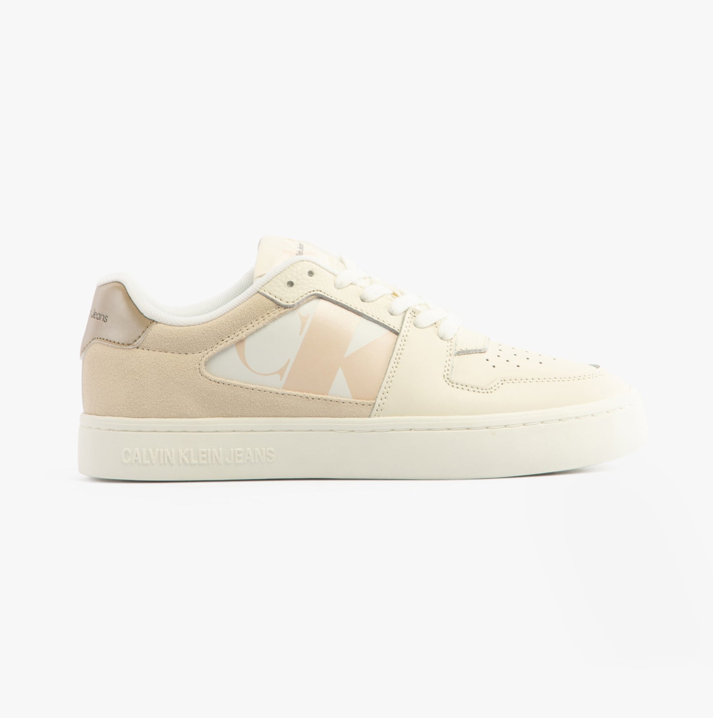 Calvin Klein CLASSIC CUPSOLE Womens Trainers Bright White/Travertine/W Pink