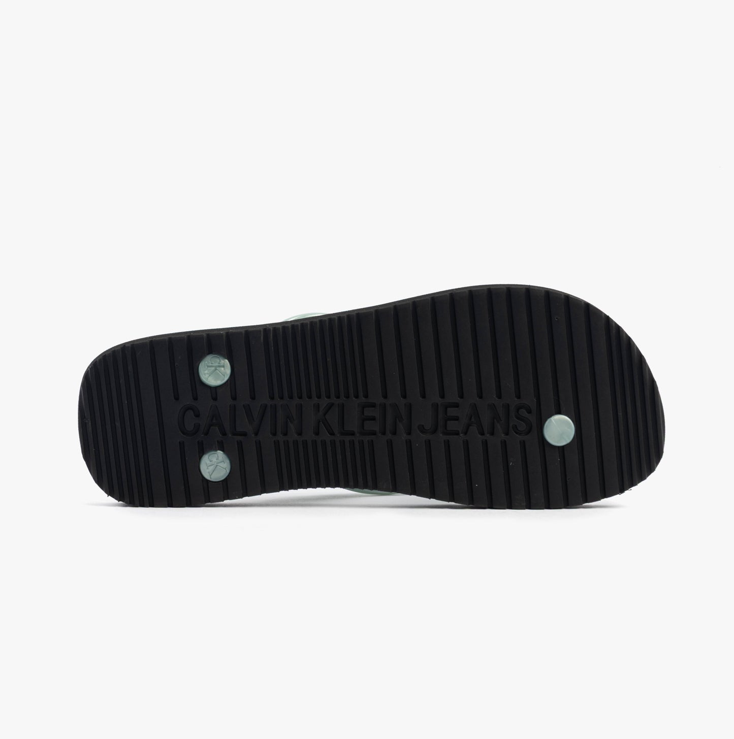 Calvin Klein BEACH SANDAL MONOLOG Womens Sandals Black/Cloud Blue