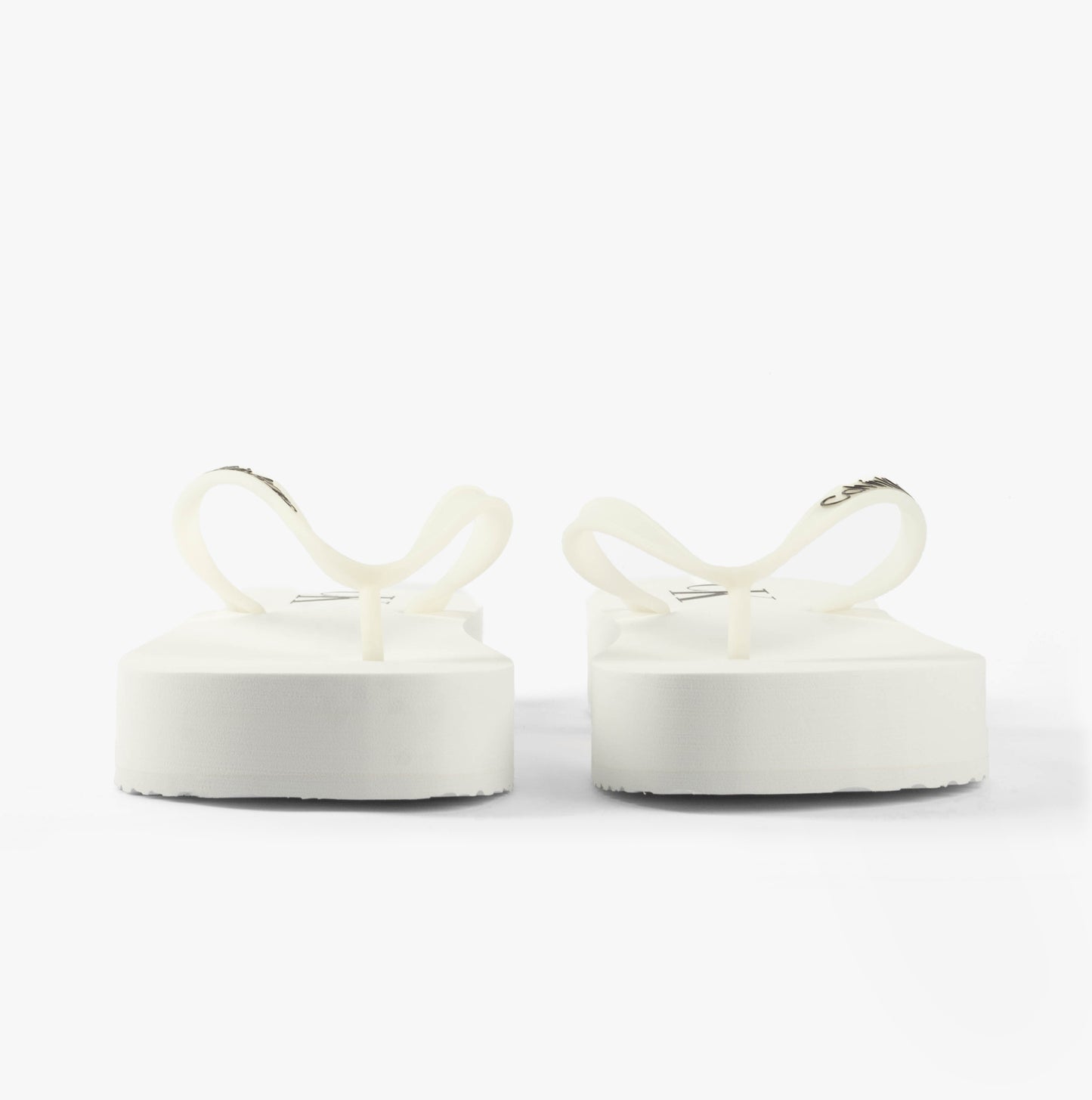 Calvin Klein BEACH SANDAL FLATFORM Womens Sandals Bright White/Black