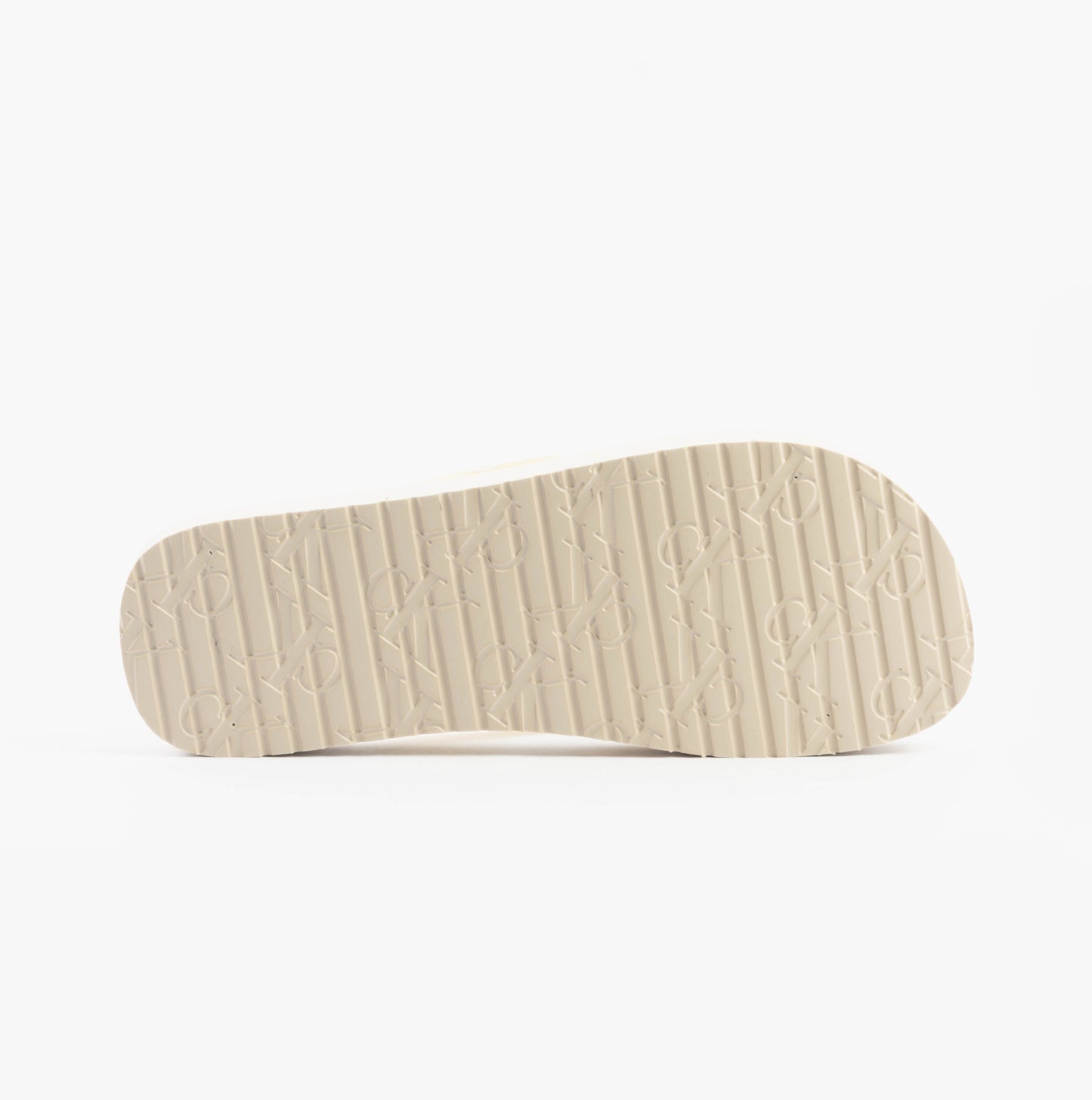 Calvin Klein BEACH SANDAL FLATFORM Womens Sandals Eggshell/Bright White