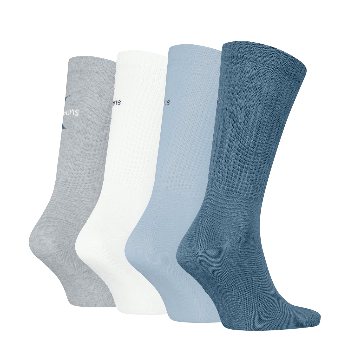 Calvin Klein 4 Pack Giftboxed Trainer Mens Crew Socks Blue Combo
