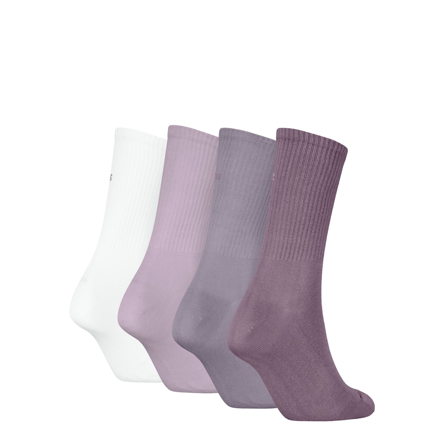Calvin Klein 4 Pack Giftboxed Trainer Womens Crew Socks Lilac Combo