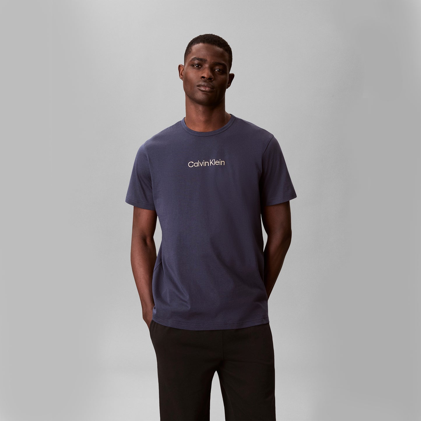 Calvin Klein S/S CREW NECK Mens T-Shirt Blue Nights