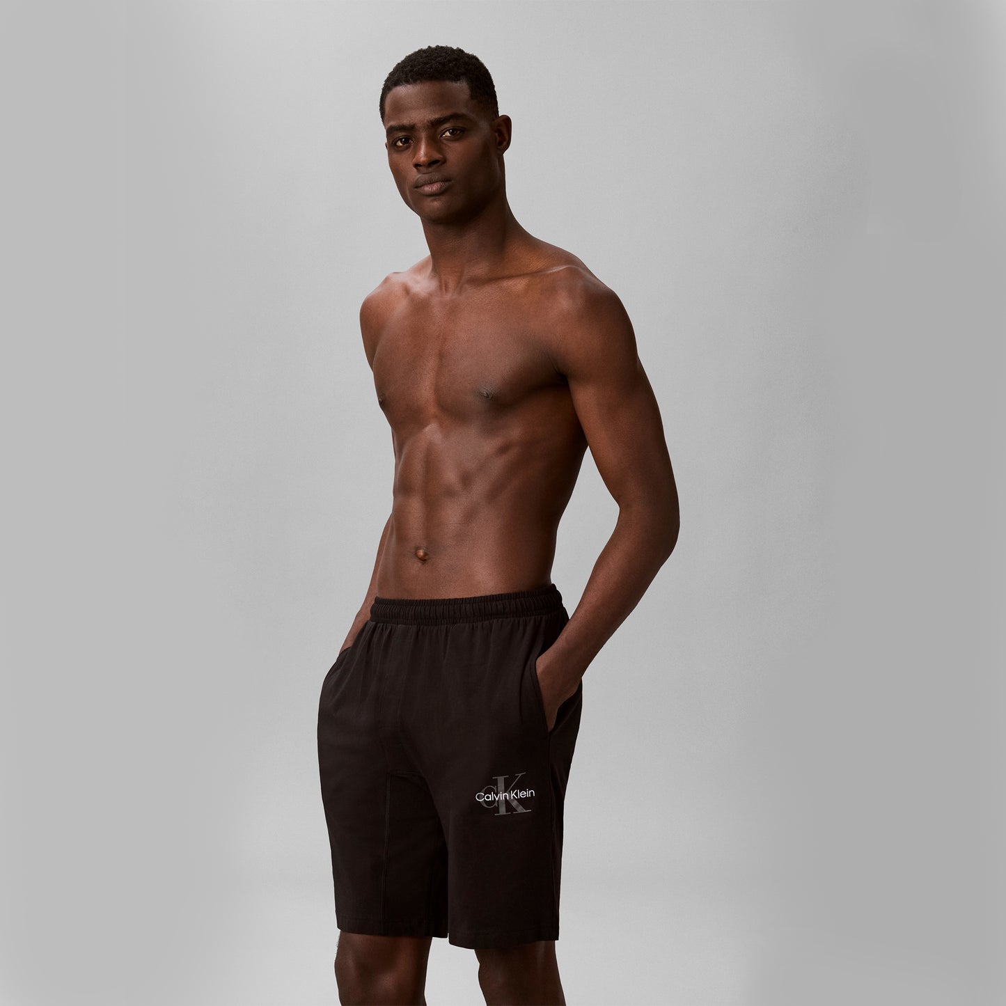 Calvin Klein MONOGRAM SLEEP SHORT Mens Shorts Black