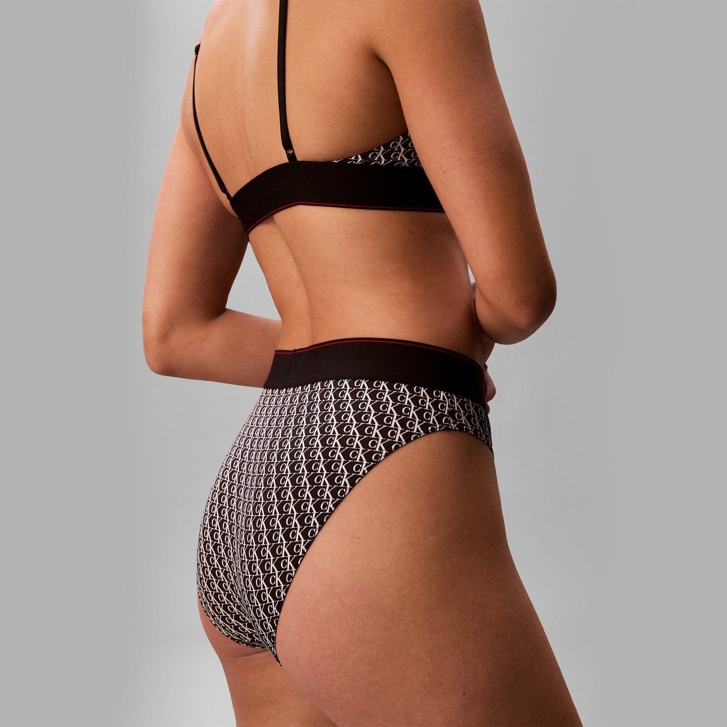 Calvin Klein HIGH WAIST BIKINI Womens High-Waist Briefs Black