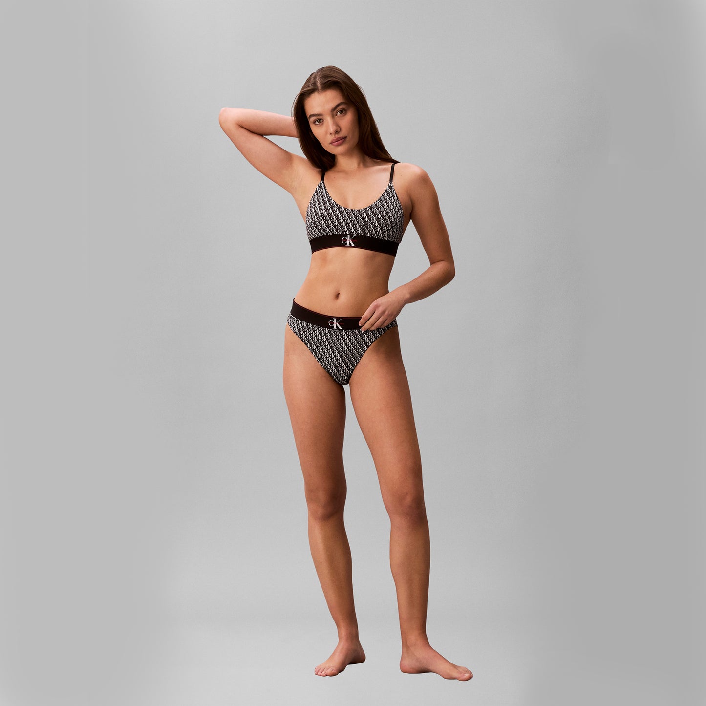 Calvin Klein HIGH WAIST BIKINI Womens High-Waist Briefs Black