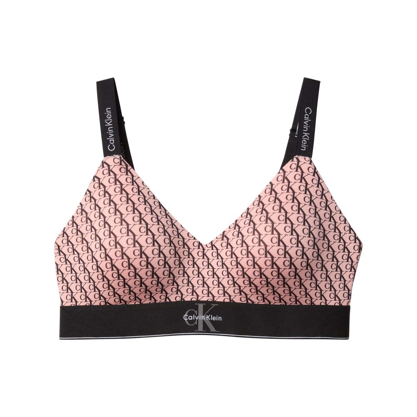 Calvin Klein LIGHTLY LINED BRALETTE Womens High-Waist Briefs Bright Peach