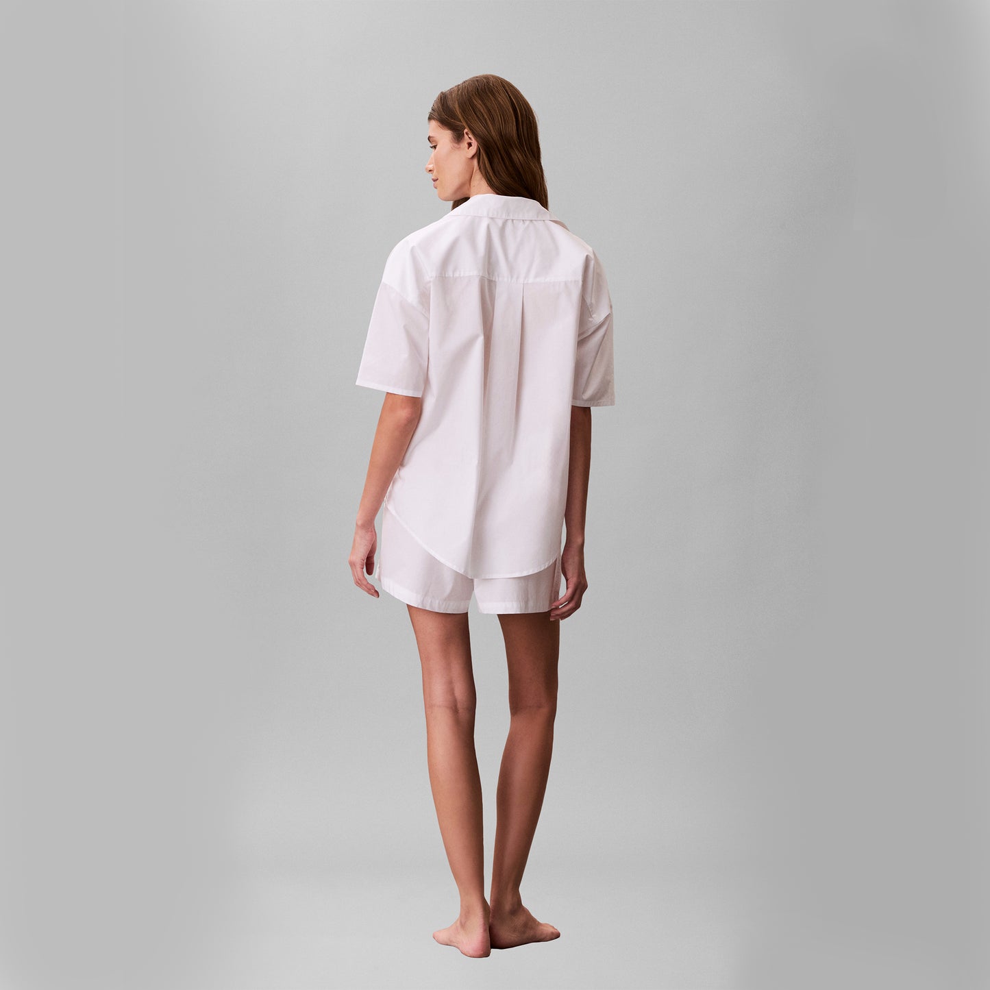Calvin Klein COVERED WB POPLIN SHORT Womens Pyjama Bottoms Classic White