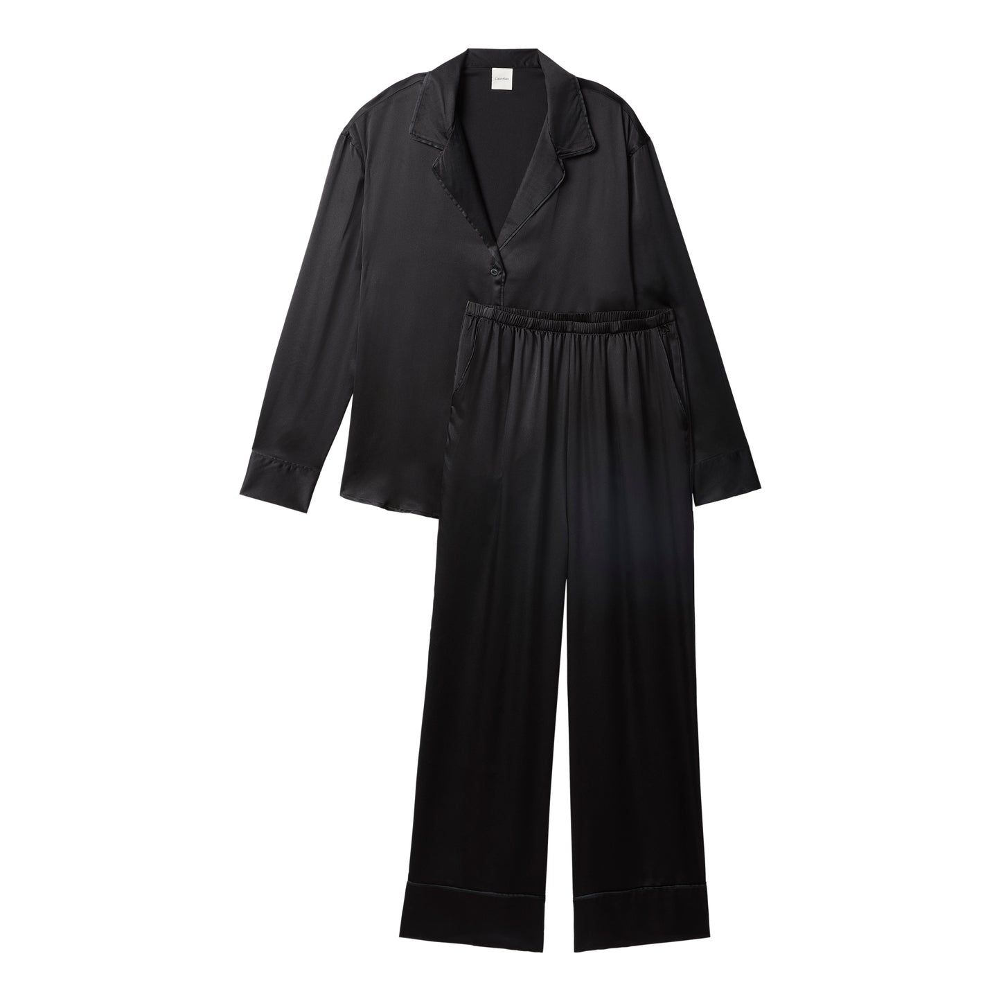 Calvin Klein SATIN SET Womens Pyjama Set Black