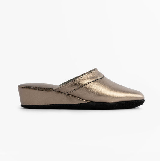 Chaleur FLORENCE Womens Mules Slippers Gold