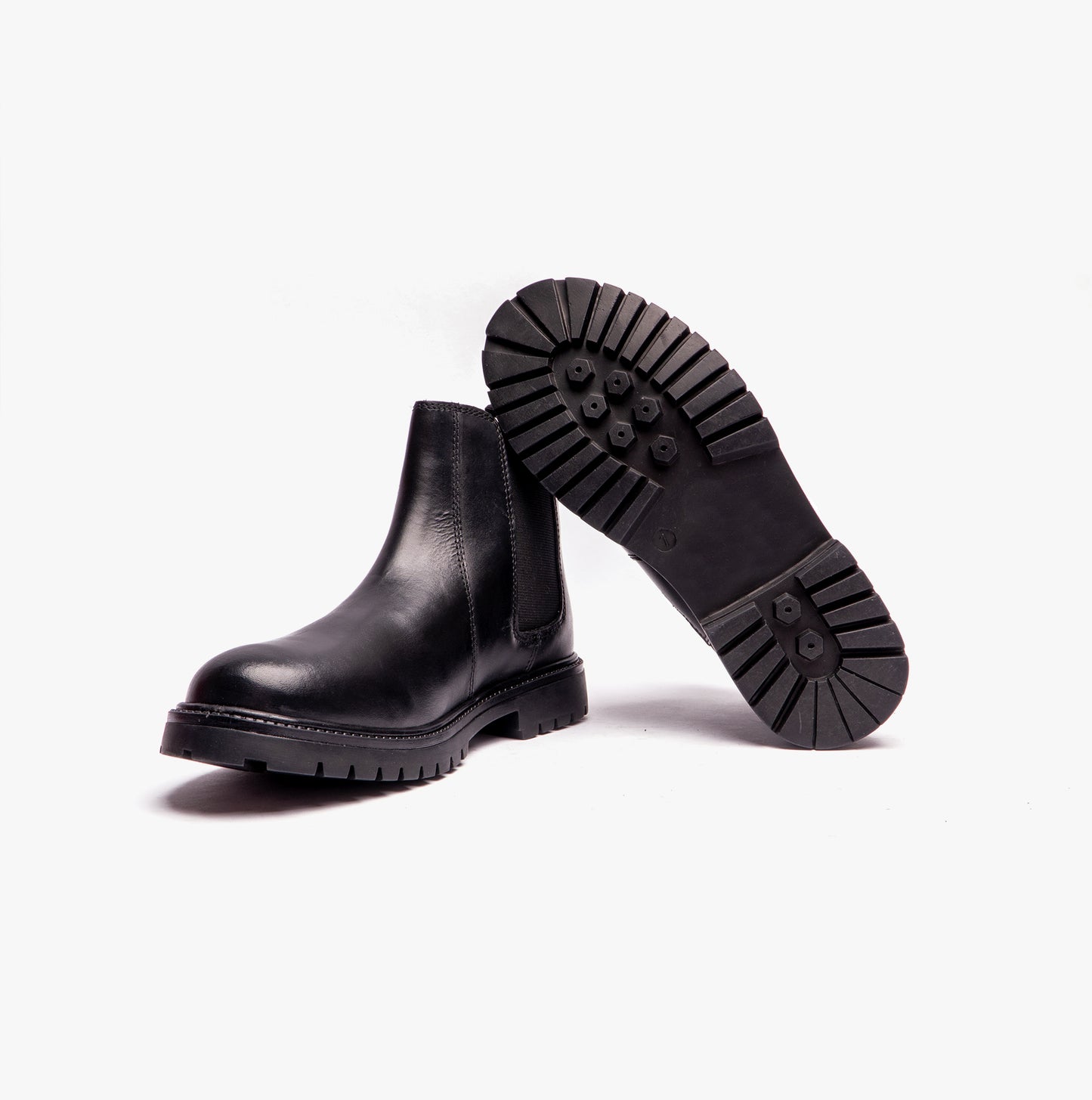 Roamers B525A Unisex Kids Leather Chelsea Boots Black