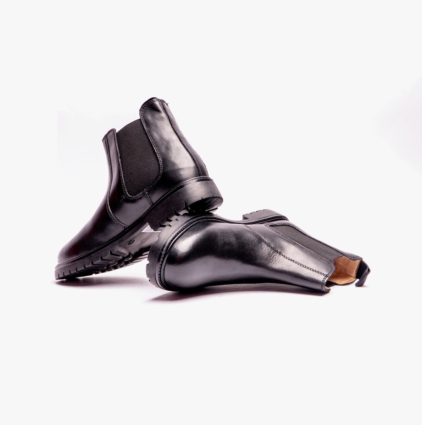Roamers B525A Unisex Kids Leather Chelsea Boots Black