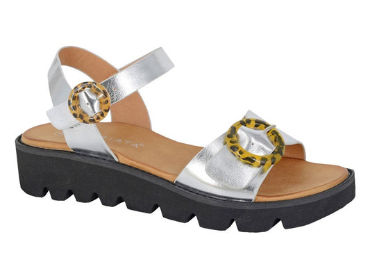 Cipriata MIMI Womens Ankle Strap Sandals Silver