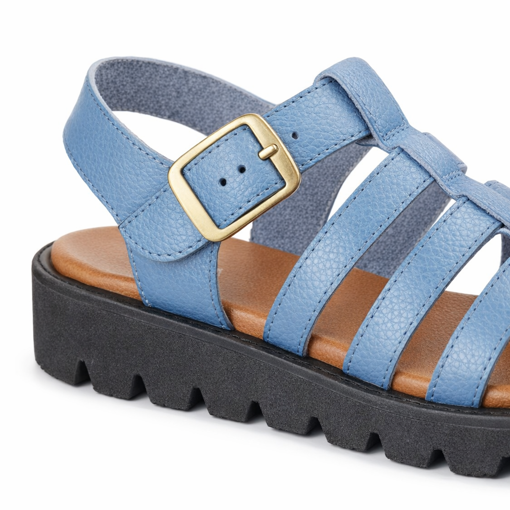 Cipriata AZIA Womens T-strap Sandals Blue