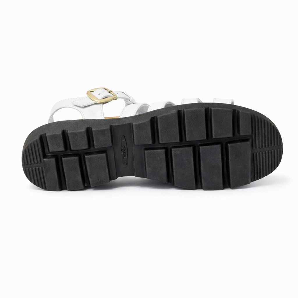 Cipriata AZIA Womens T-strap Sandals White